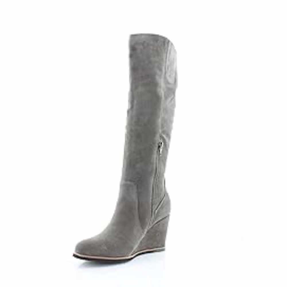 Elegant Gray Women's Wedge Boots